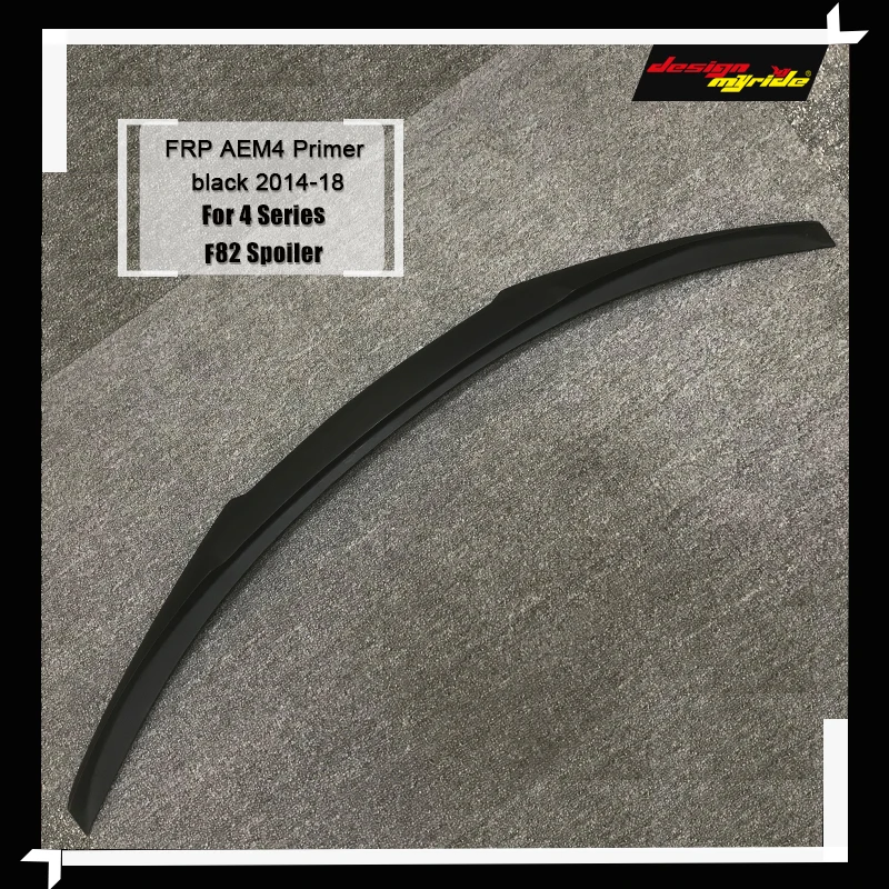F82 спойлер задний Багажник крыло AEM4 Стиль FRP грунтовка черный для BMW M4 f82 купе 2