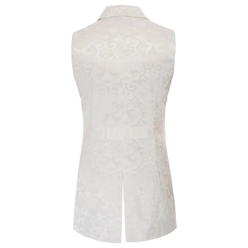 Ретро Викторианский стимпанк Готический мужской пиджак-фрак жаккардовый хвост