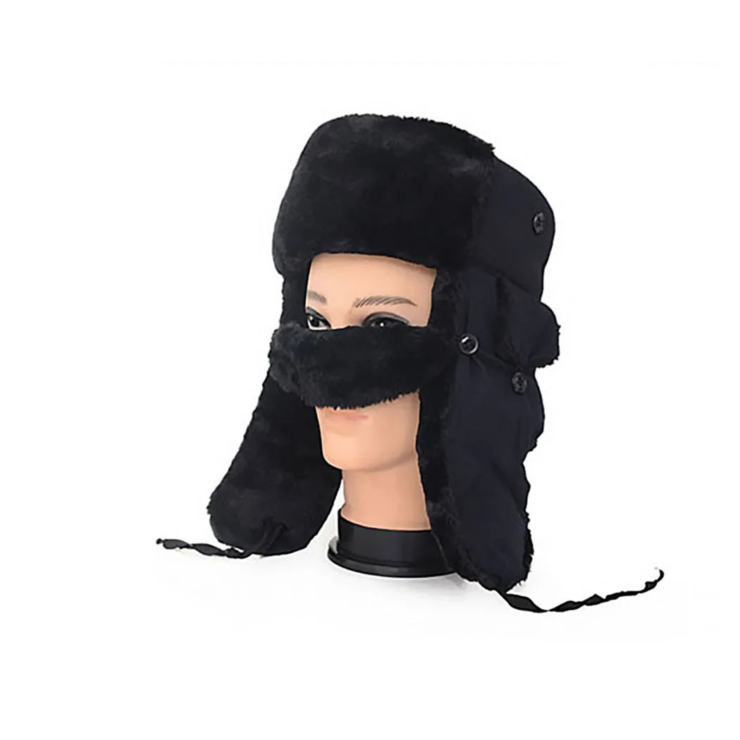 Зимняя теплая шапка для защиты ушей Русская Шапка флисовая бомбер мужские шапки