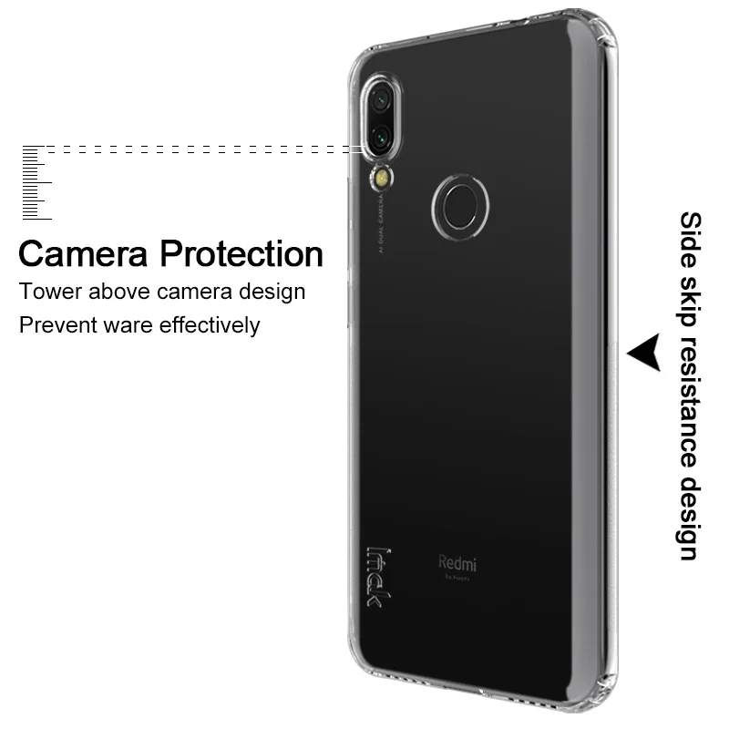 IMAK Прозрачный ТПУ чехол для Xiaomi Redmi Note 7 Pro/Redmi Мягкий силиконовый | Мобильные