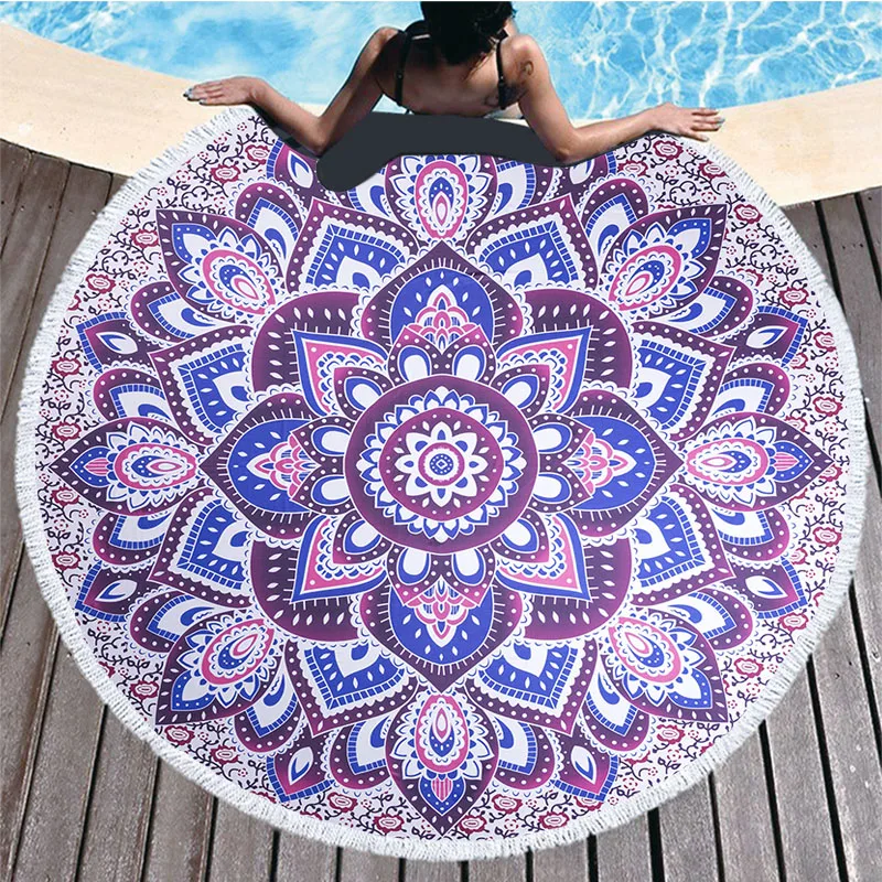 

Beach Towel Toalla Playa Serviette De Plage Toalla Grande Microfibra Round Beach Towel Bath Towels for Adults Recznik Plazowy