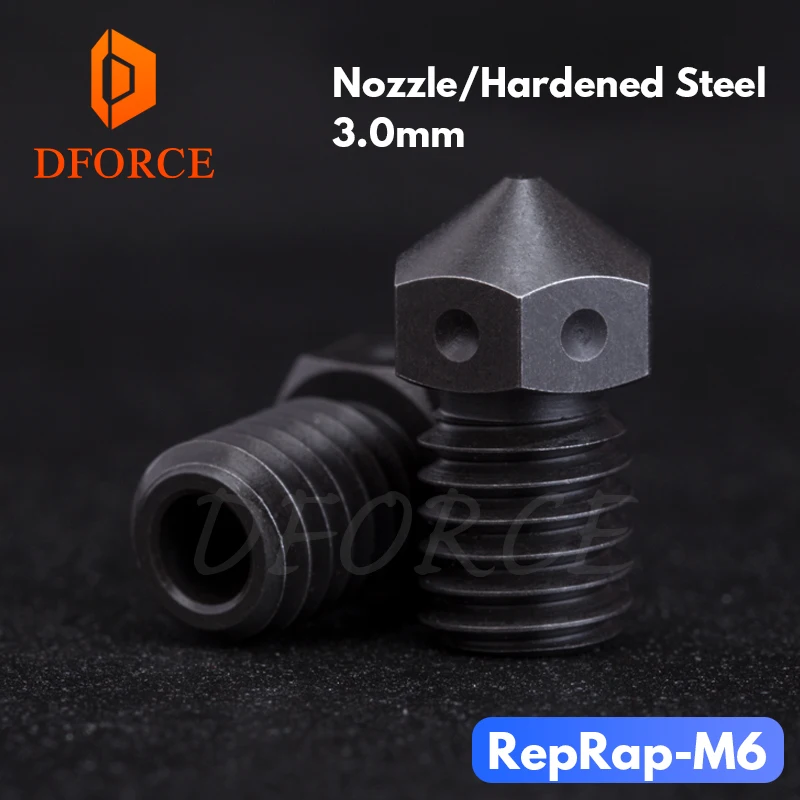 DFORCE закаленной Сталь RepRap M6 насадка 0 4/3 мм V6 для печати пей PEEK или нить из