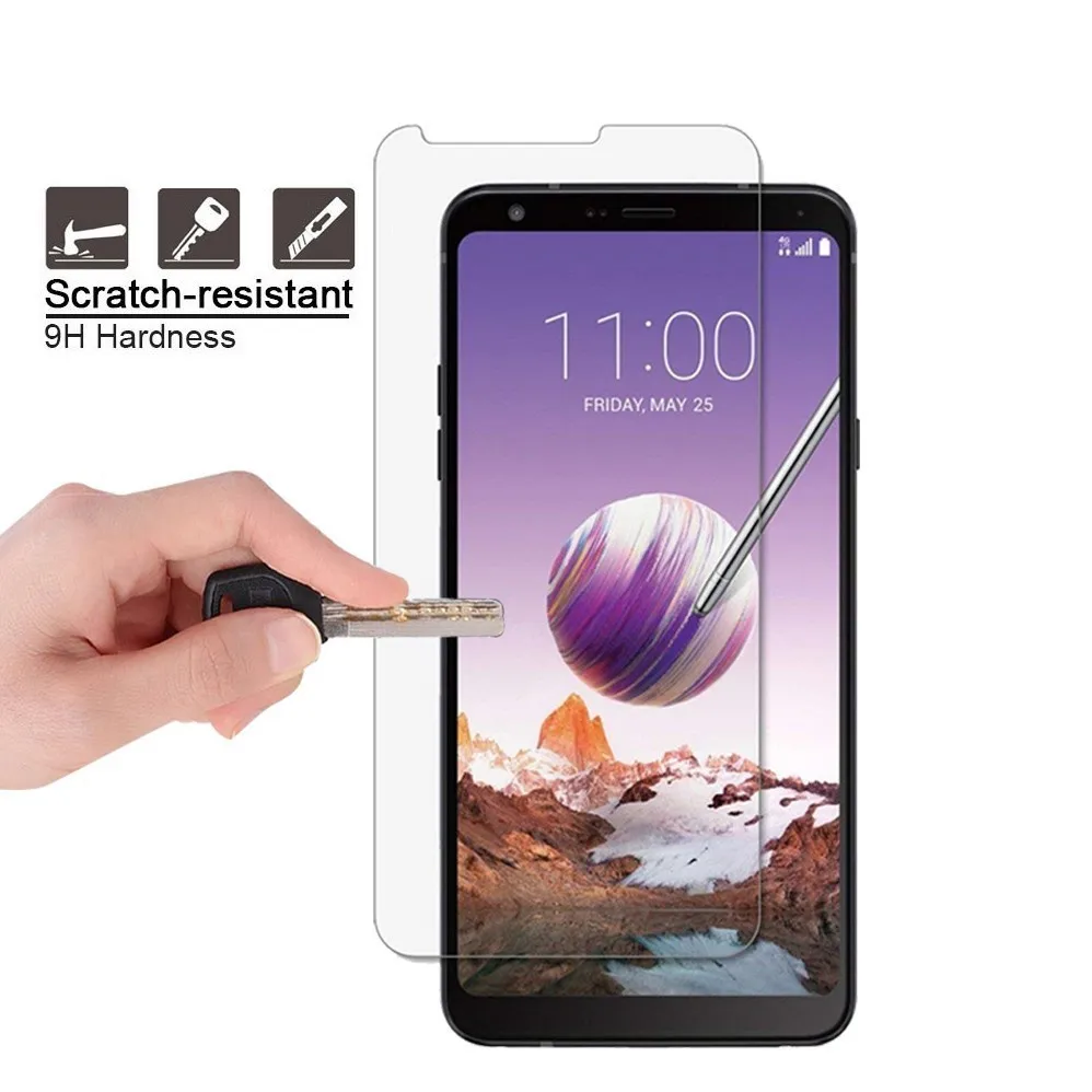 2 упаковки для LG Q Stylo 4 5 Stylus k11 Plus Q7 9H 0 3 мм 2.5D прозрачное закаленное стекло Защита