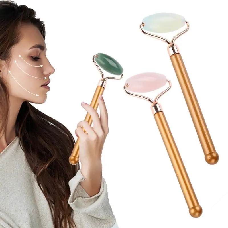 Натуральный нефритовый роликовый массаж для лица тела антивозрастной Guasha