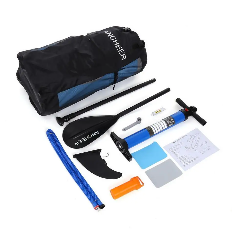 Надувная доска для серфинга с веслом Sup Board набор на каяке 305x81x15 см рюкзаком