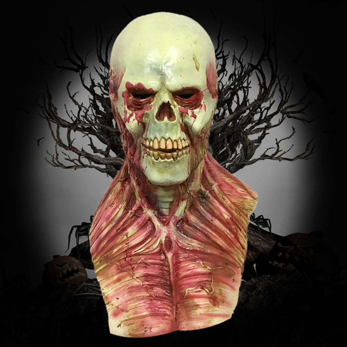 Ужас alien Bloody Zombie маска Тающее лицо взрослый латексный костюм Хэллоуин страшный