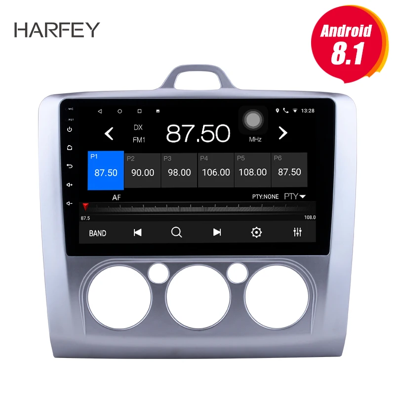 Harfey 2Din Android 8 1 9 дюймов автомобиля радио для ford focus EXI MT 2 3 Mk2/Mk3 2004 2011 GPS