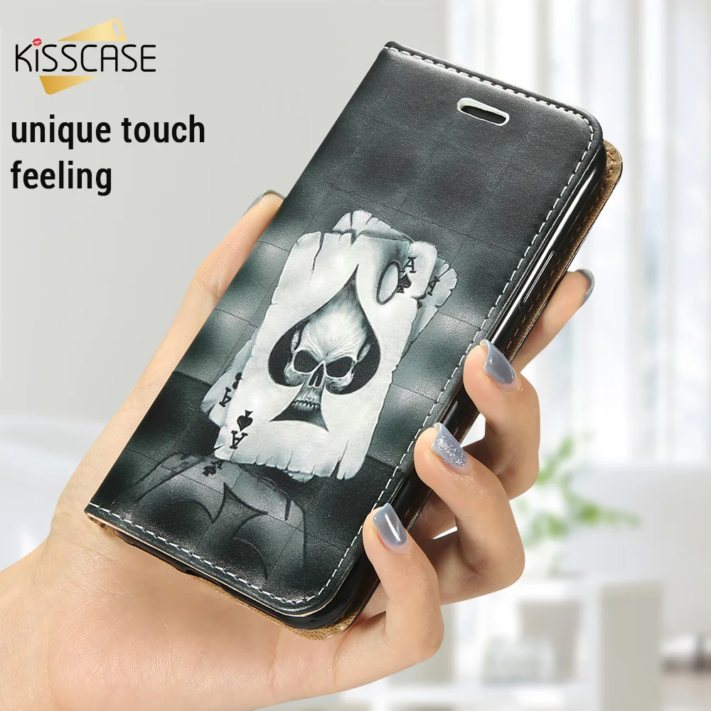 KISSCASE Чехол бумажник на магните для iphone XR XS Max X 7 8 6 6S Plus кожаный флип чехол телефона