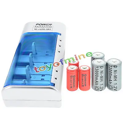 

3x D Ni-MH rechargeable+3x C Ni-MH rechargeable Battery+Charger