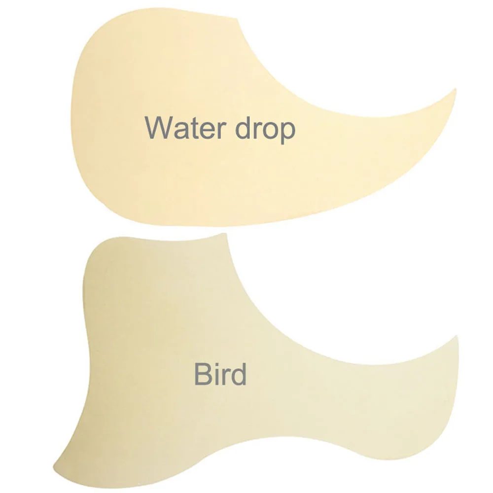 

50 Pcs 41' Acoustic Guitar Pickguard Transparent Droplets Or Birds Self-adhesive Pick Guard Made of PVC Protects Guitar Surface