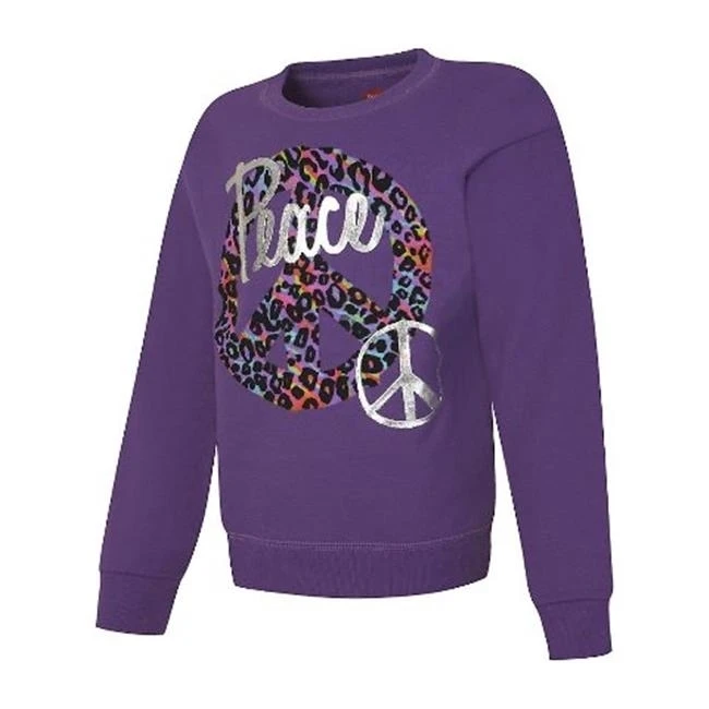 Hanes OK268 Eco Smart свитер с круглым вырезом для девочек Peace &amp Purple Thora-Extra Small |