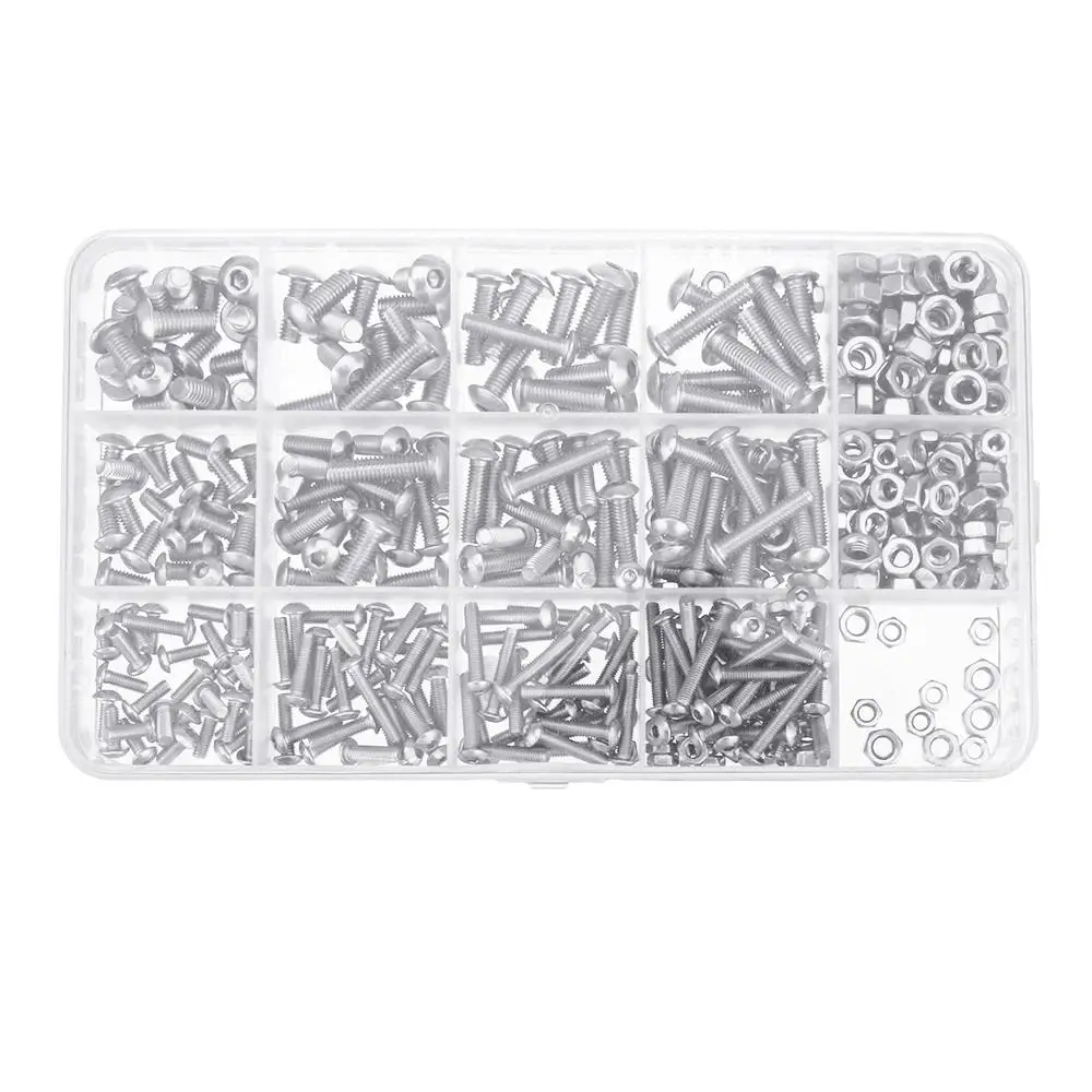 Suleve MXSS4 500 шт. M3 M4 M5 304 Шестигранная головка из нержавеющей стали Комплект