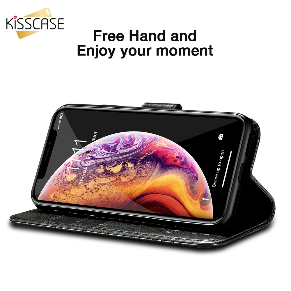 KISSCASE Чехол-портмоне с отделением для карт чехол телефона Huawei Mate 10 Pro P10 P20 Lite