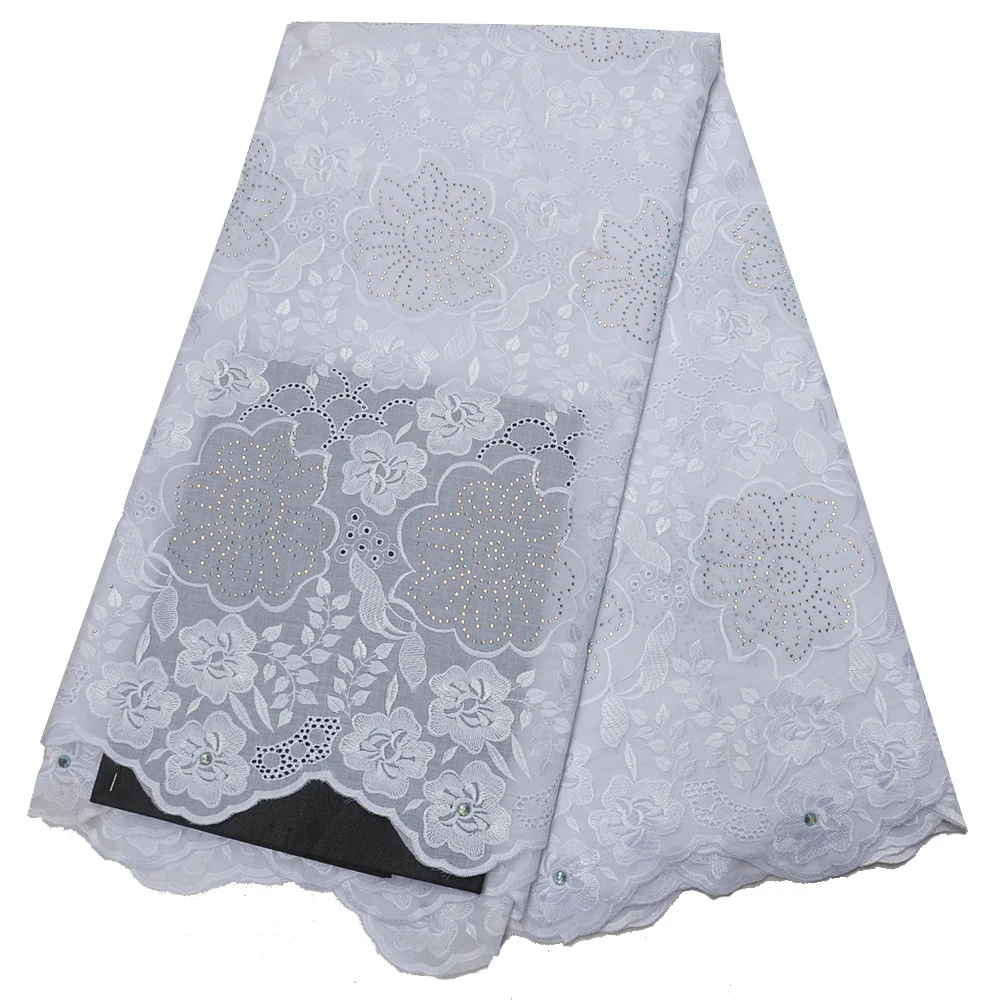 

Swiss voile lace in Switzerland white African lace fabric 2019 high quality cotton dry lace stones bridal Nigerian lace fabrics