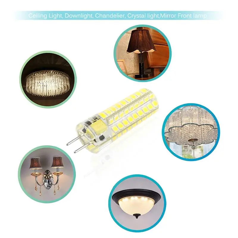 1 шт. Led 12 В G6.35 лампочка 72 Светодиодная лампа светильник AC DC SMD 2835 Точечный 360 Угол