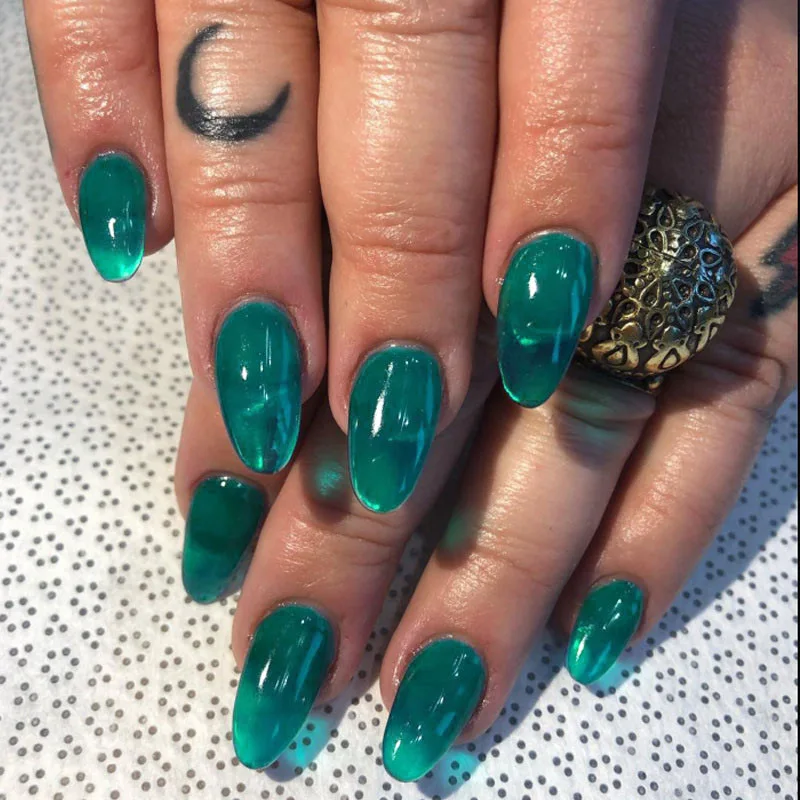 8ml Jelly Glass Candy Gel Nail Polish Summer Attribute Translucent Neon Color Soak Off UV Varnish Mirror Titanium | Красота и