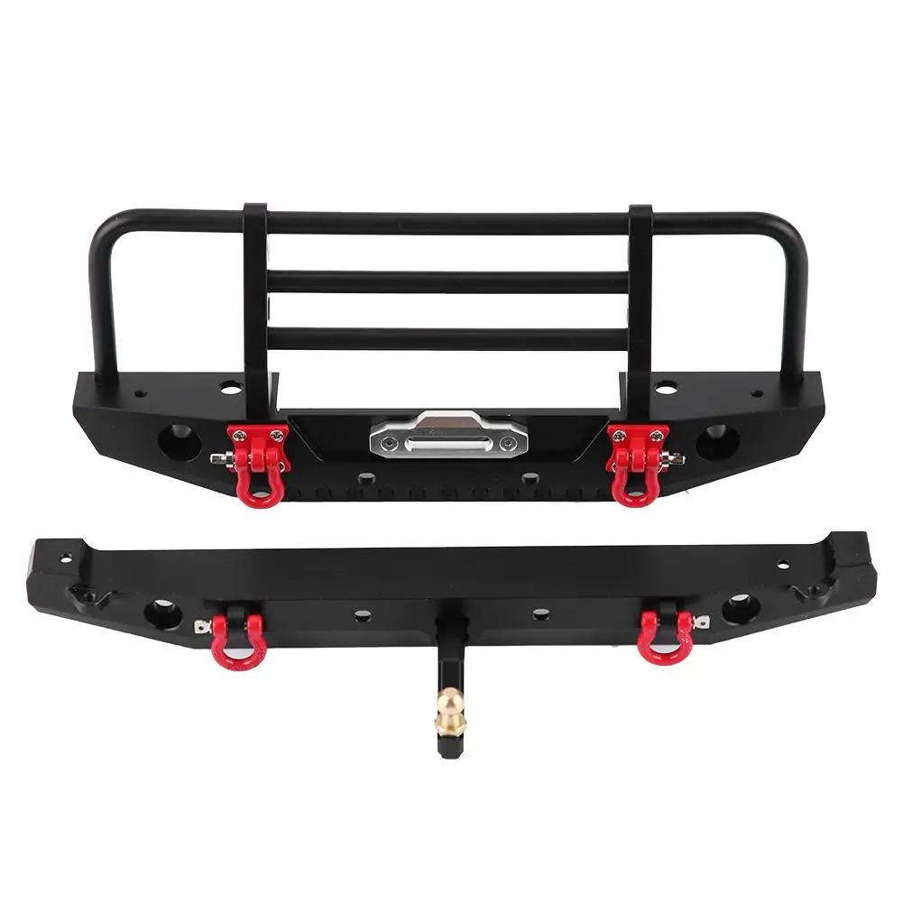 Металлический передний/задний бампер со светодиодными лампами для Traxxax 4 SCX10II 90046