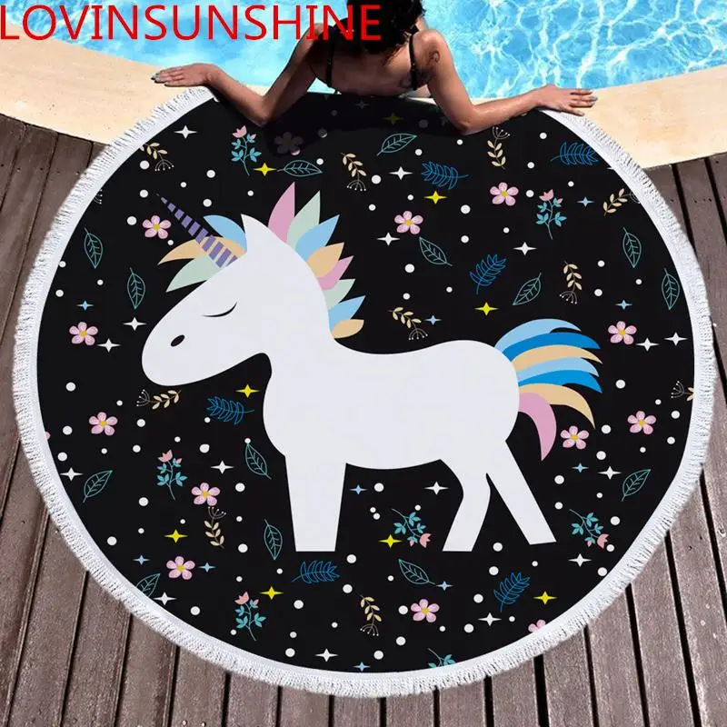 LOVINSUNSHINE пляжное полотенце микро волокно банное для детей круглый yuga коврик