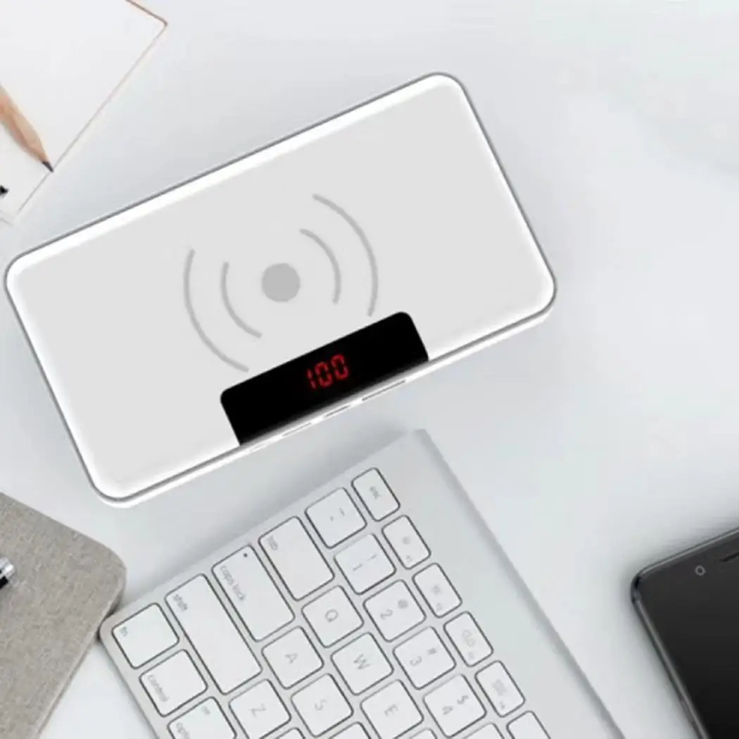 Модные Портативный цифровой дисплей Мощность банк Быстрая зарядка Беспроводной
