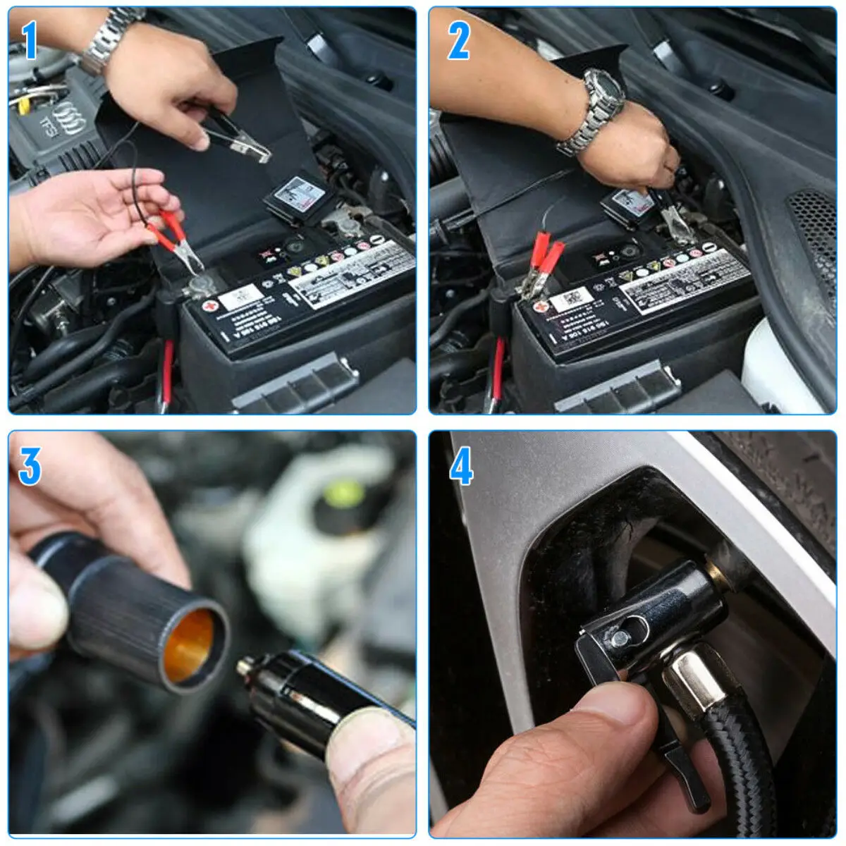 12 В Автоматический цифровой автомобильный насос для шин автомобиля воздушный