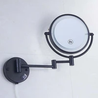 brass led lamp mirror for bathroom 8 round double sides 3x5x bathroom cosmetic wall mount magnifying mirror shengweisi f
