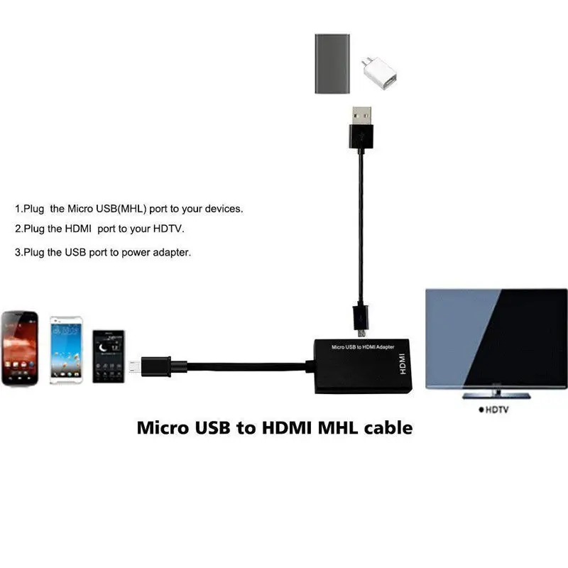 Горячая 2019 Micro USB к HDMI кабель MHL адаптер для Android телефон LG huawei Samsung Sonny HTC | Мобильные