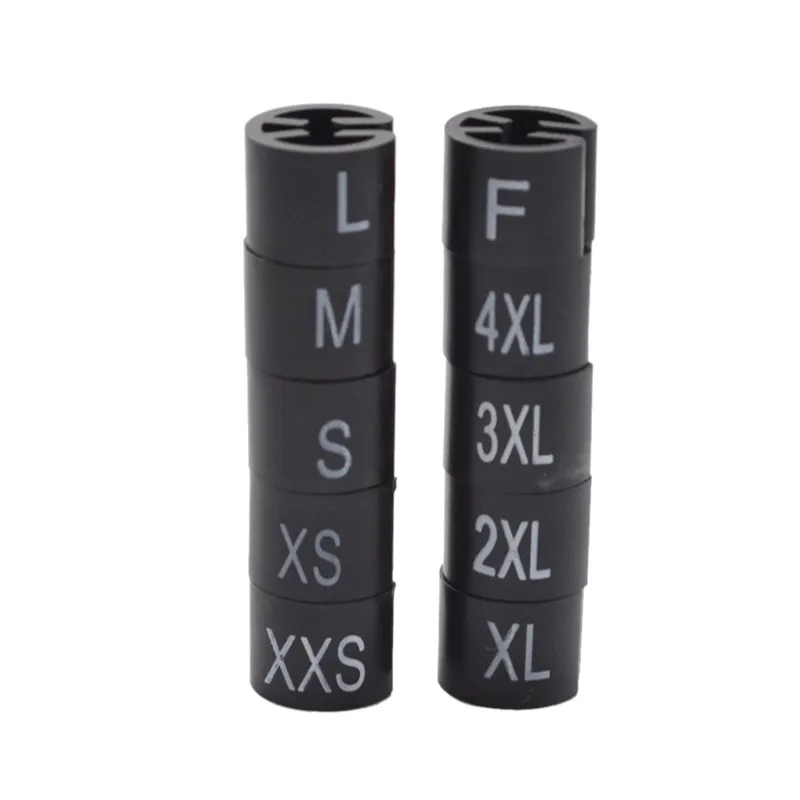 100 шт. Черная Вешалка Размер одежды Маркеры бирки маркеры для магазина вешалки DIY