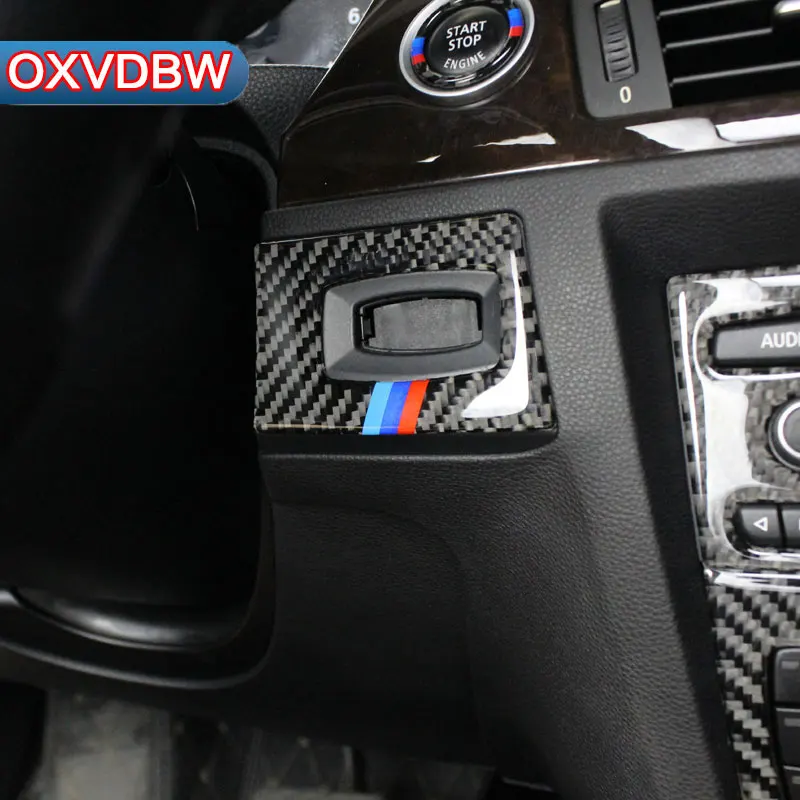 Для BMW E90 E92 E93 аксессуары из углеродного волокна кнопки переключения фар