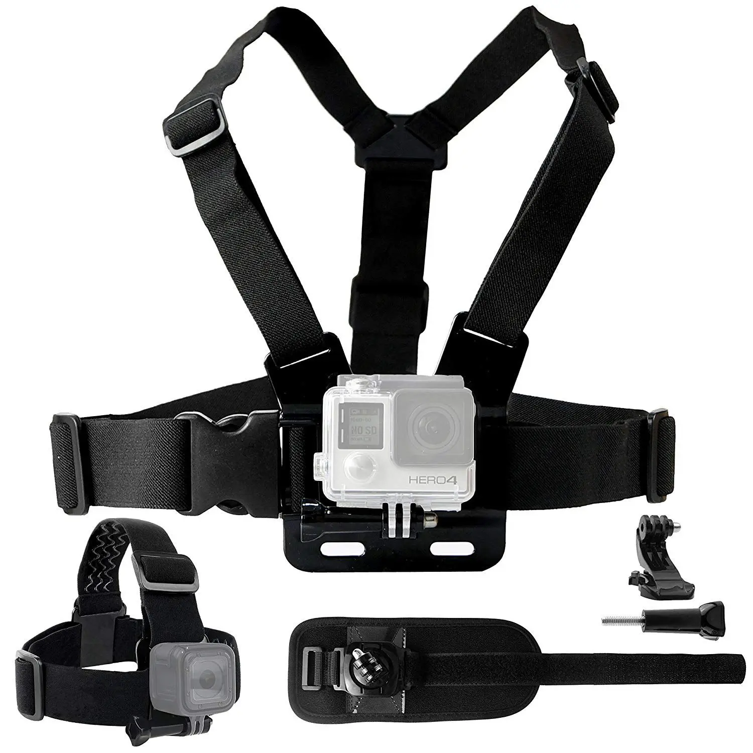 FULL-Mount Bundle for Gopro Hero 7 6 5 Black Session 4 Silver Hero+ LCD 3+ 3 2 1 - Chest Harnes | Электроника
