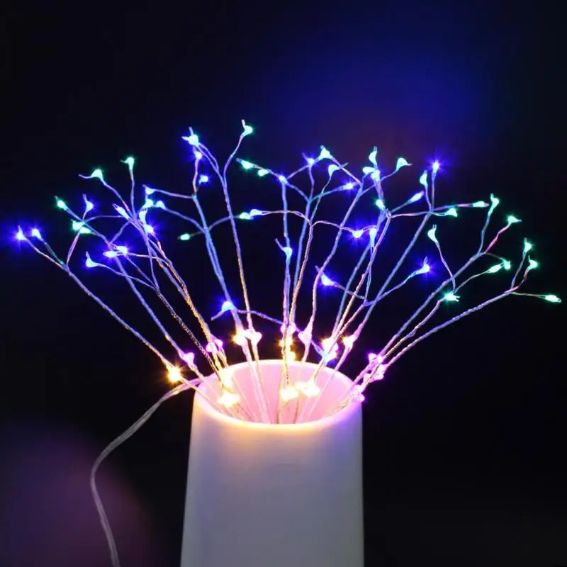 120LED гирлянда со звездным взрывом DIY IP65 с батарейным питанием 8 режимов