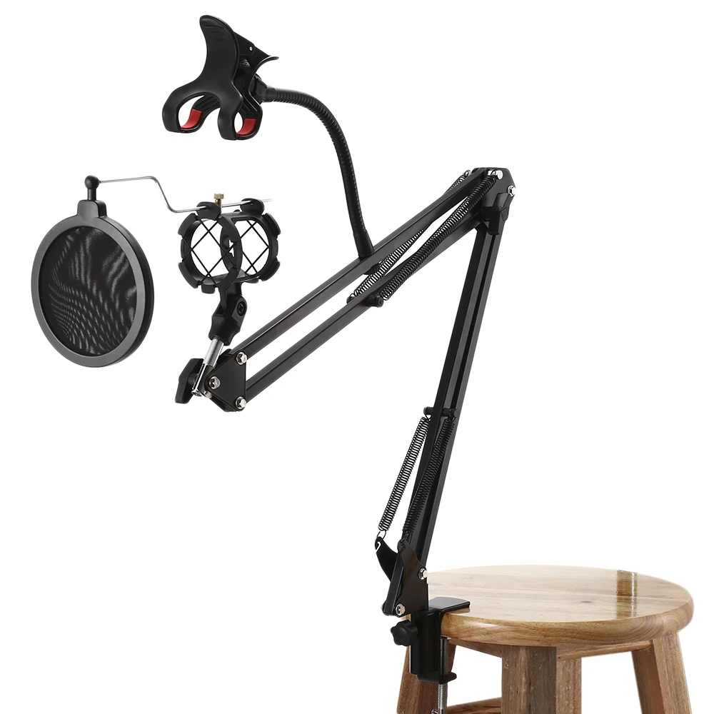 SCIMELO NB35 S Professional микрофон шарнирный кронштейн бум с поп фильтром|Аксессуары для