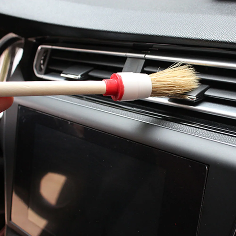 5Pcs Air Conditioning New Arrival Seats Auto Handle Wood Car Interior Care Wheels Cleaning Soft Brush Wheel Cleaner|Губки тряпки и
