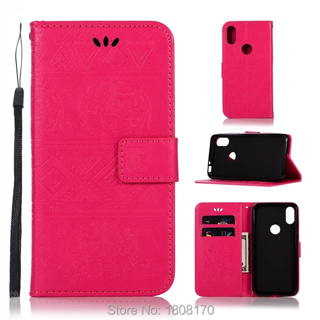 Кожаный чехол-кошелек C-ku Elephant для MOTO P30 Play NOTE One Power NOKIA X5 3 1 Plus 7 Xiaomi 8 Lite