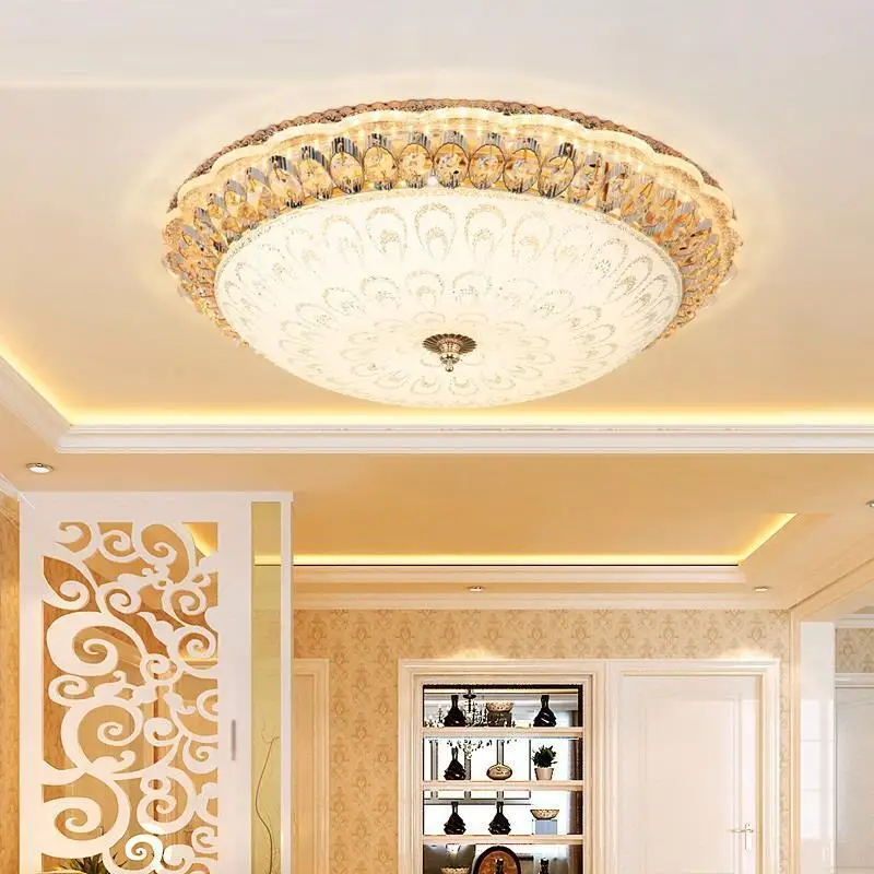 Промышленный Декор Светильник Блеск лампа с плафоном Lampara Techo Plafondlamp Plafonnier Crystal