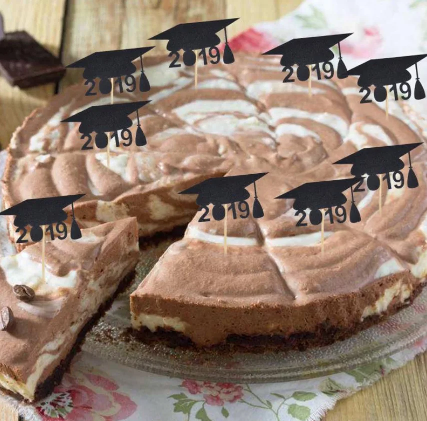 1 шт. 2019 DIY Выпускной праздничный торт доктор форма шляпы Giltter бумажный Топпер