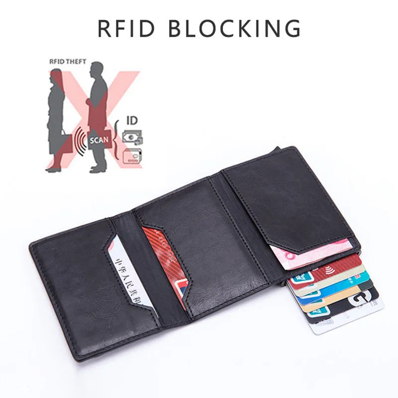 VM Мода поцелуй RFID Противоугонная щетка тонкий кошелек кредитный держатель для