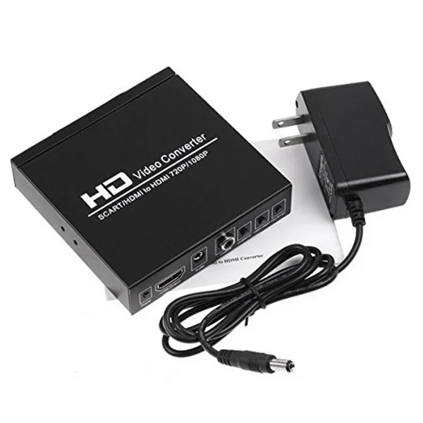 HOT SCART к HDMI конвертер видео аудио адаптер коробка с SCART/HD переключатель PAL/NTSC