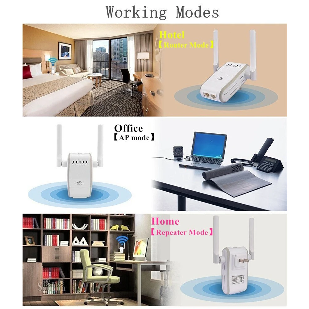 300 Мбит/с ретранслятор усилитель домашний двойной роутер с антенной wifi сети