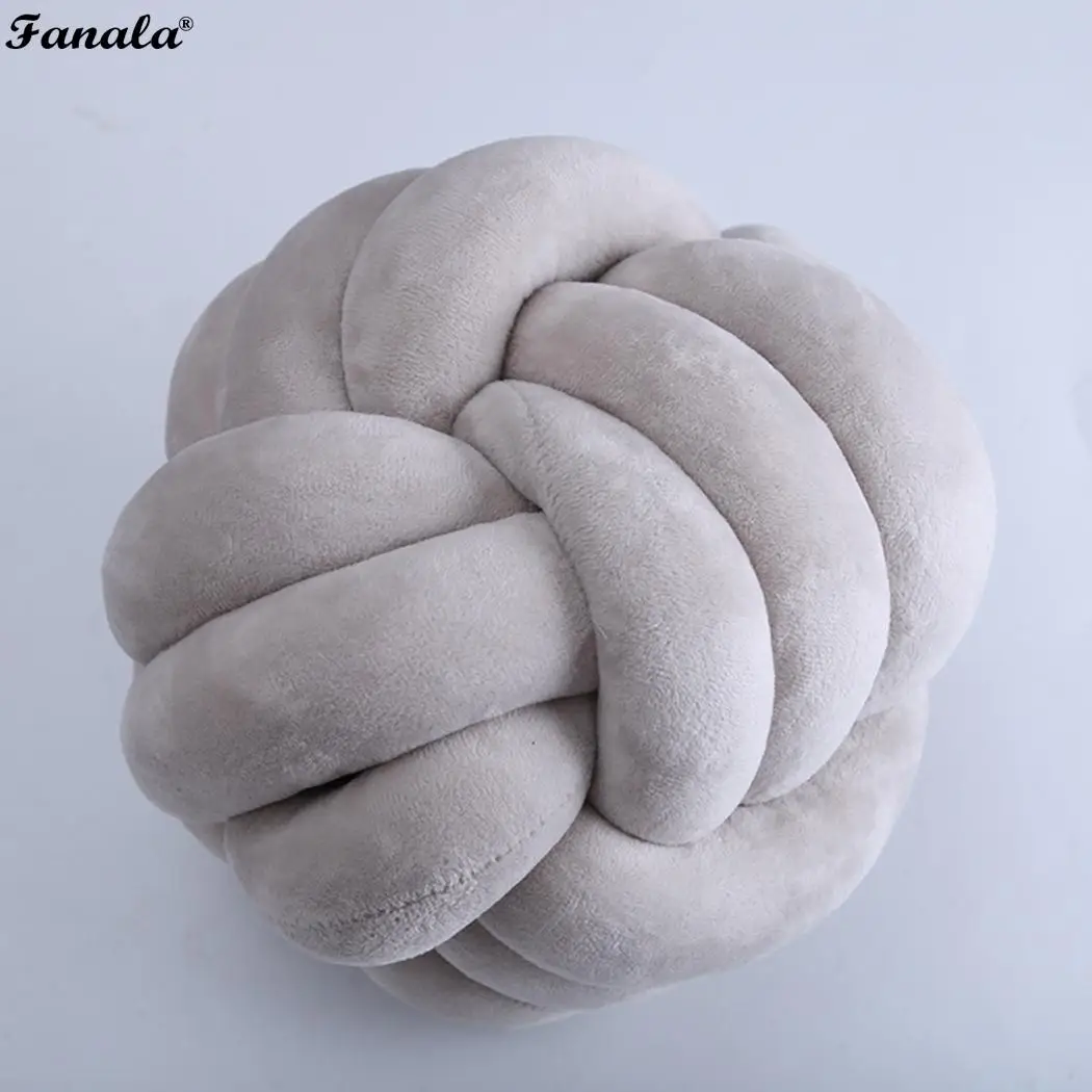 Soft Knot Ball Cushion Kids Bed Stuffed White Pink Grey Green 18cm/7.1inch Pillow Home Dcor | Дом и сад