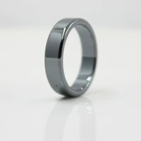 fashion jewelry grade aaa quality smooth 6 mm width flat hematite rings 1 piece hr1002