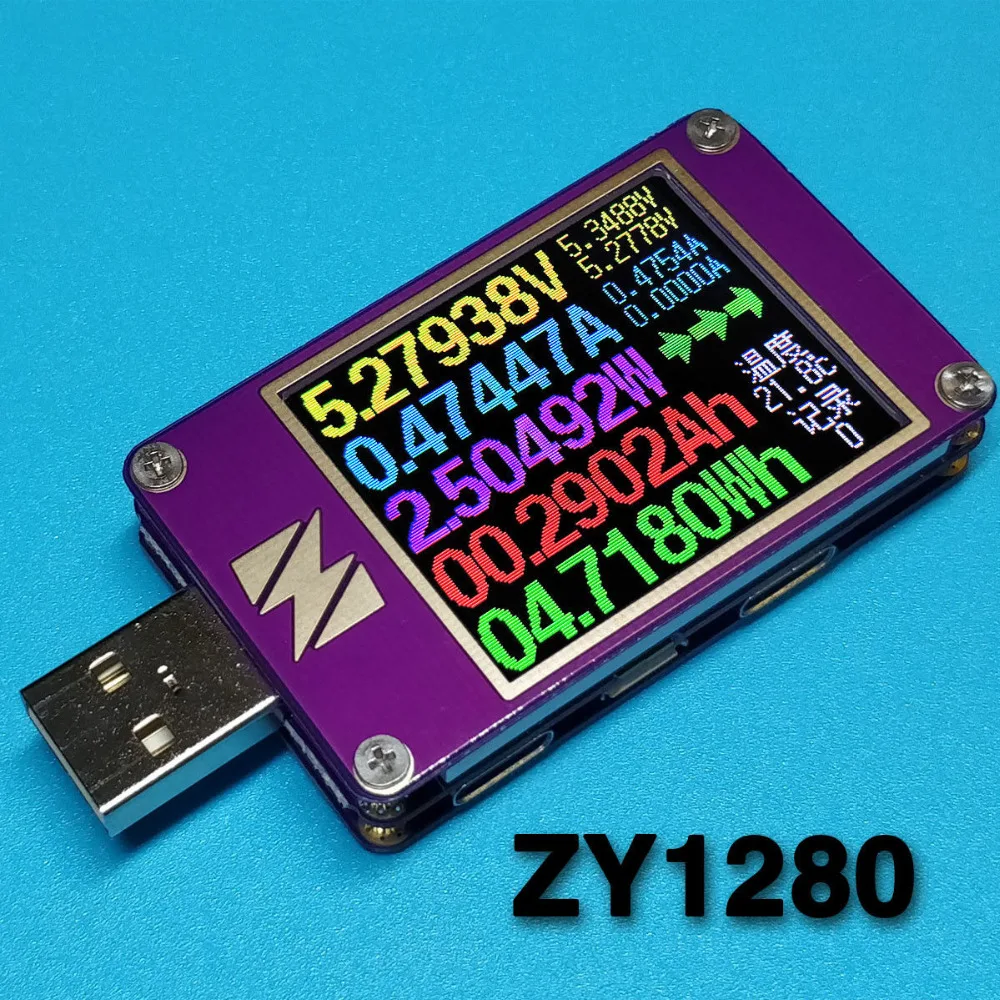

Зарядный детектор заряда батареи USB измеритель емкости тока мощность, ватт время ЖК-дисплей Быстрая зарядка QC4 + PD3.0 2,0 PPS