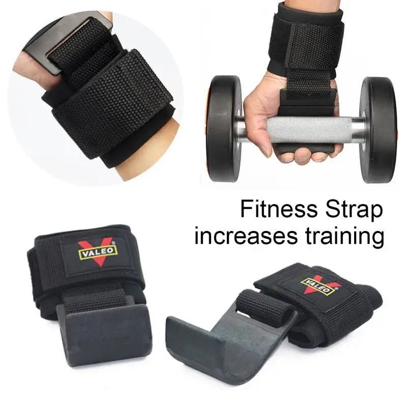 

2Pcs Weight Lifting-Hook Hand-Bar Wrist Straps Glove Weightlifting Strength Training Gym Fitness Hook