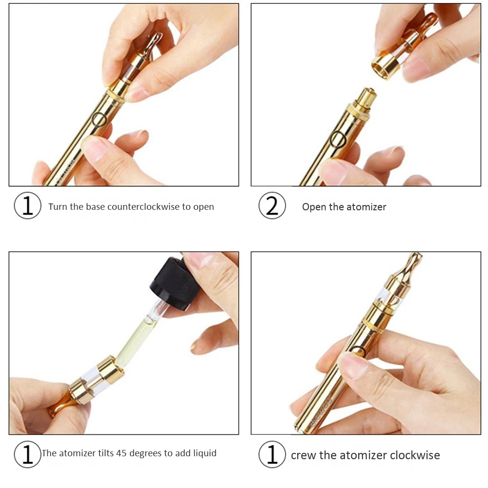 Dicway 18K Electronic Cigarette Vaporizer Kit 510 Thread Vape Pen 650Mah Battery 1.7Ml Atomizer Vaper | Электроника