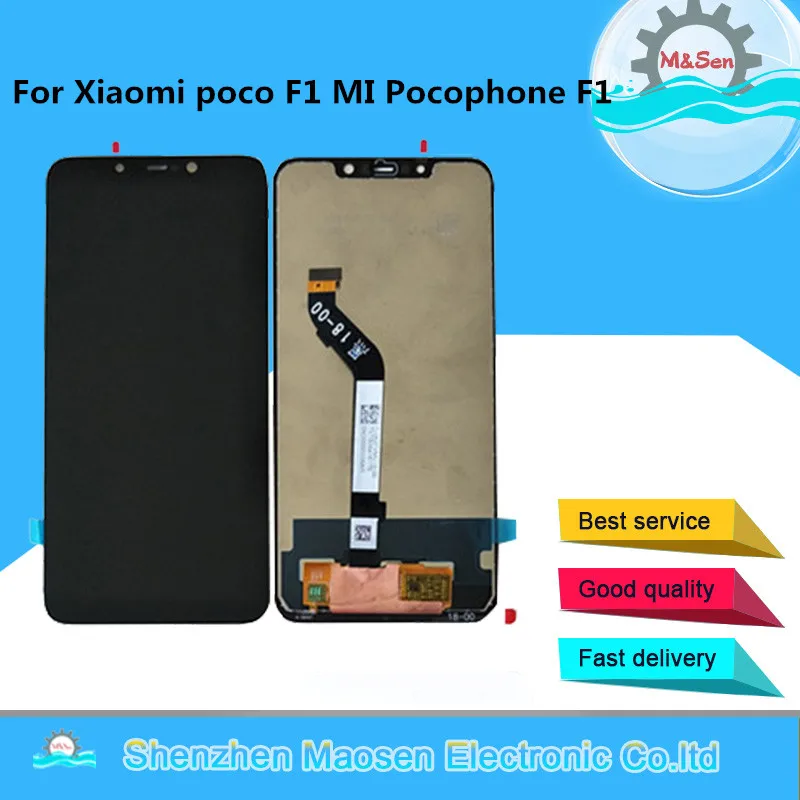 

6,18 "Оригинальный Новый ЖК-экран M & Sen для Xiaomi Mi Poco F1 Mi Pocophone F1 + сенсорная панель дигитайзер сенсорный экран 2246*1080