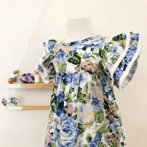 Family Matching Outfits Sister Match Kid Baby Girl Costume Floral Ruffle Dress Top Bib Shorts Outfit | Детская одежда и обувь