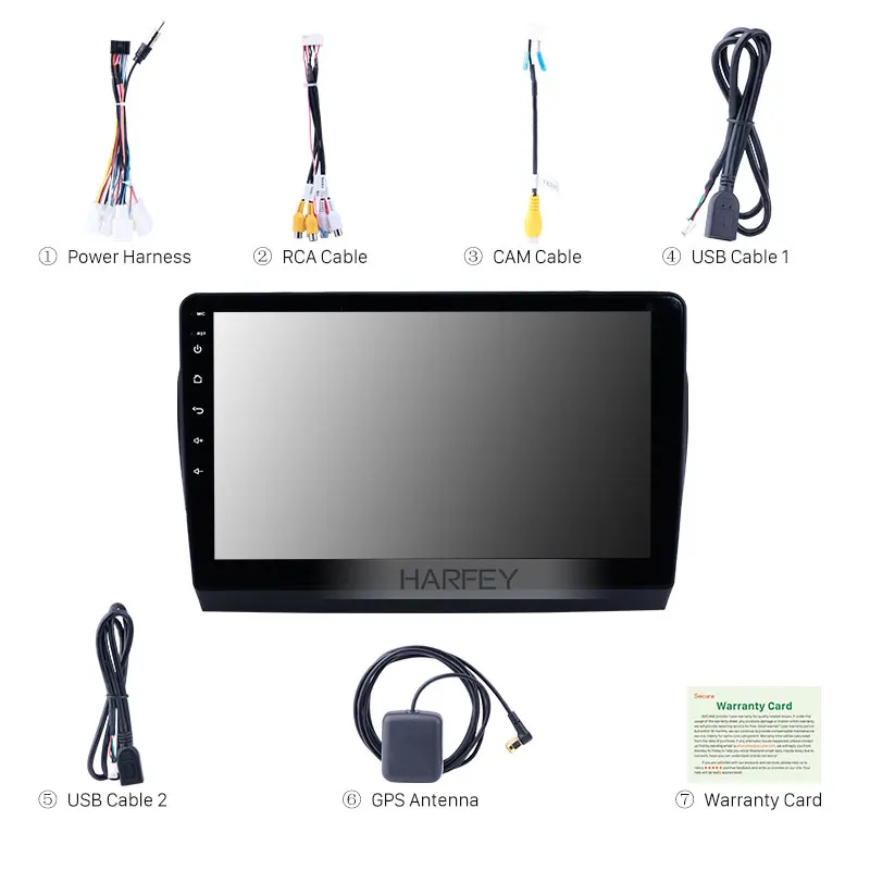 Автомобильный радиоприемник Harfey Android 8 1 9 дюймов для Toyota YARiS L 2017 с GPS Navi AUX USB FM