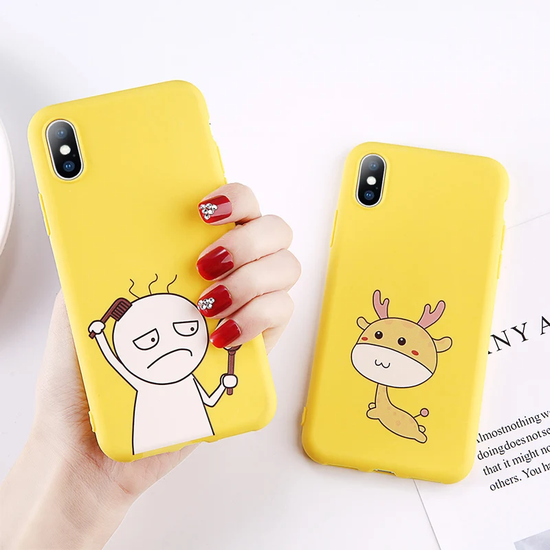 Чехол для телефона Moskado желтый iPhone 6 S 7 8 Plus X XR XS Max мягкий чехол из ТПУ с