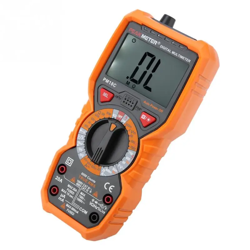 Цифровой мультиметр PEAKMETER PM18C интеллектуальный цифровой тестер сопротивления