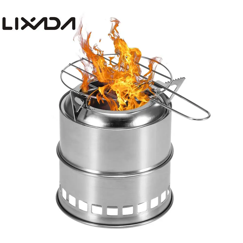 Складная туристическая горелка Lixada портативная уличная печь поддон для спирта