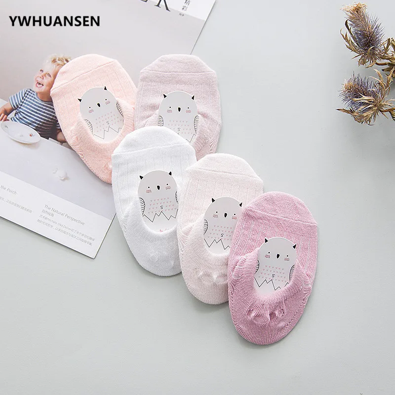 Летние детские короткие носки YWHUANSEN 5 пар/лот хлопковые тонкие Нескользящие милые